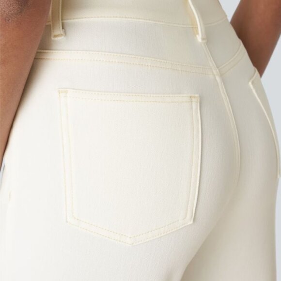 Halara Flex High Waisted Pockets Rolled Hem Wide Leg Washed Jeans Sz Small Tall - Picture 7 of 9